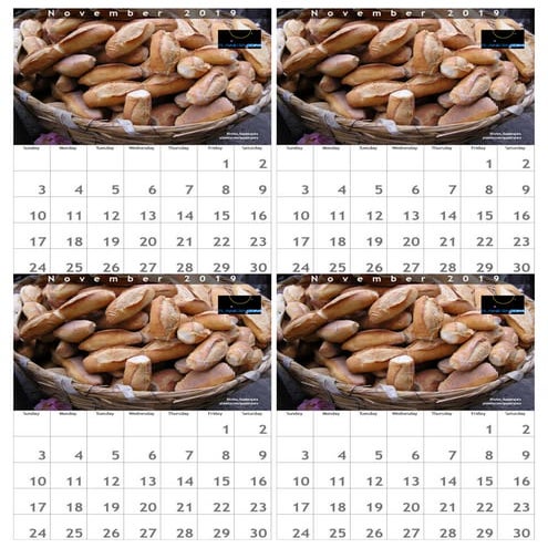 November 2019 Calendar - Birotes