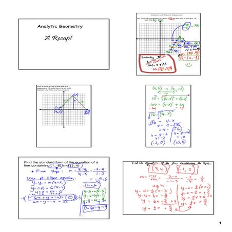 Nov 25 Analytic Geometry Recap