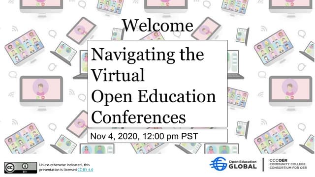 CCCOER Presents: Navigating the Virtual Open Education Conferences