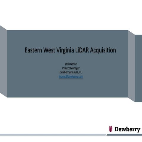Eastern WV LiDAR Acquisition 