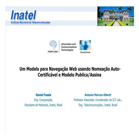Um Modelo para Navegação Web usando Nomeação Auto-Certificável e Modelo Publi...