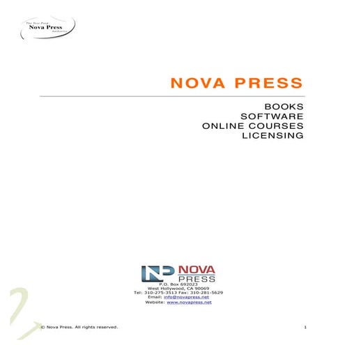 Nova Press Brochure