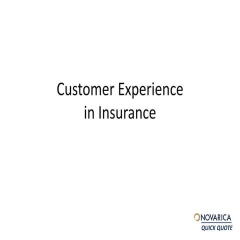 Customer experience in Insurance | PDF