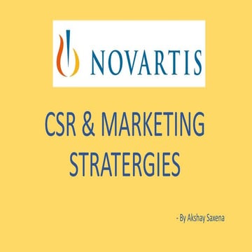 Novartis CSR and marketing concept