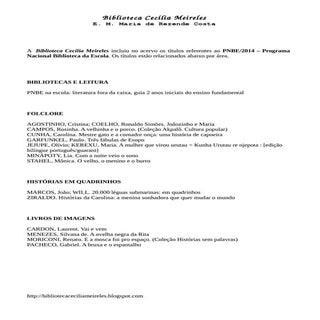 Novas Aquisições da Biblioteca Cecí...