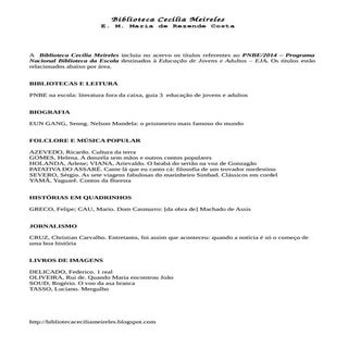 Novas Aquisicoes da Biblioteca Ceci...