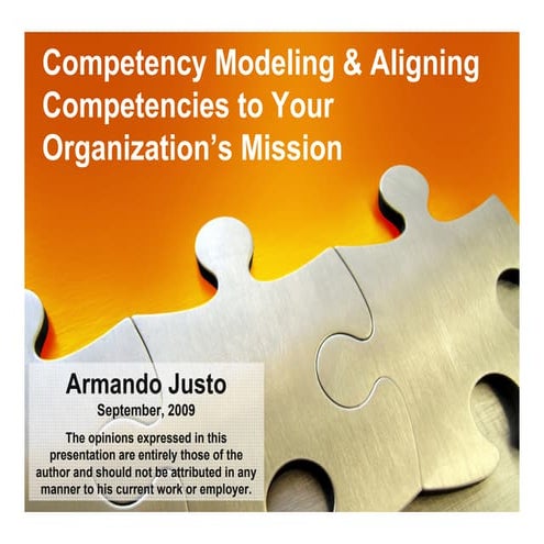 NOVA SHRM SIG &quot;Aligning Competencies To Your Organizations Mission&quot;