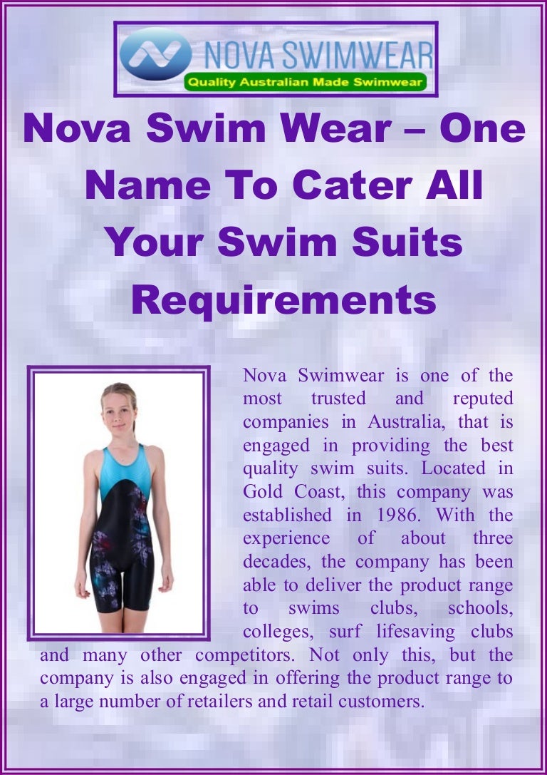 Nova swim wear one name to cater all your swim suits requirements