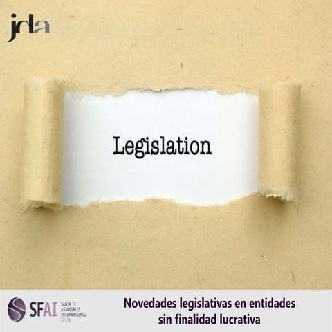 Novedades legislativas en entidades sin finalidad lucrativa