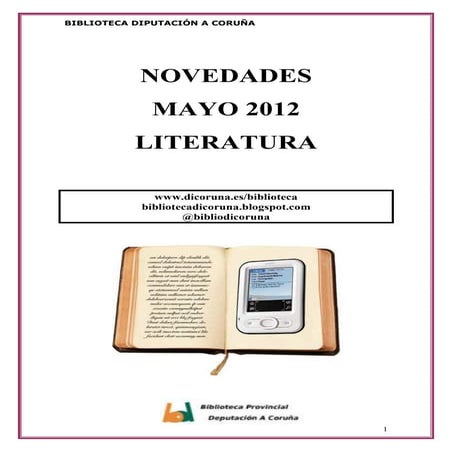 Boletín de Novedades literatura Junio