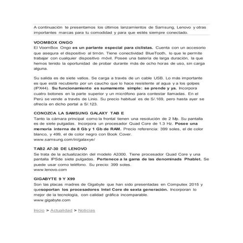 Novedades tecnologicas