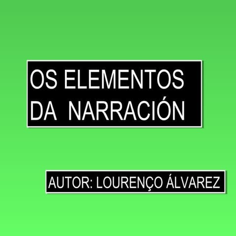Elementos da narración