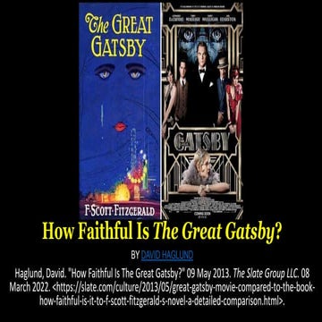 The Great Gatsby | Novel and Film Adaptation