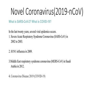Novel coronavirus(2019 n cov)