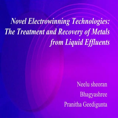 Novel electrowinning technologies.ppt   copy