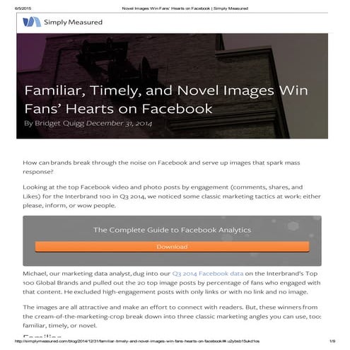 Novel images win fans hearts on facebook   simply measured