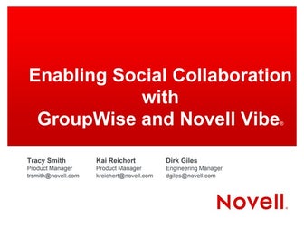 Novell   enabling collaboration