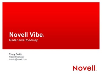 Novell   vibe intro and roadmap v5