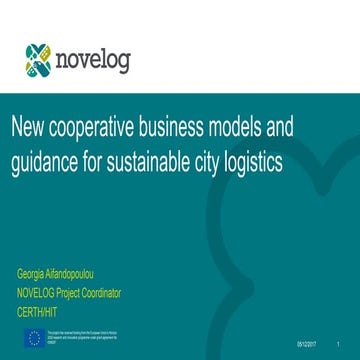 NOVELOG - New cooperative business models and guidance for sustainable city logistics    