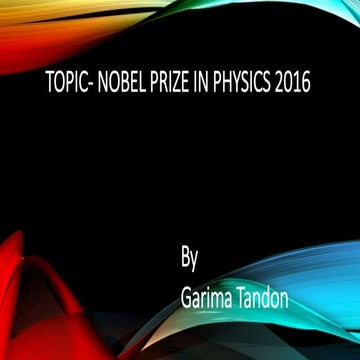 Novel prize in physics by garima