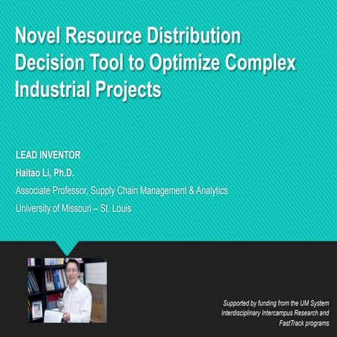 Novel tool to optimize complext industrial projects