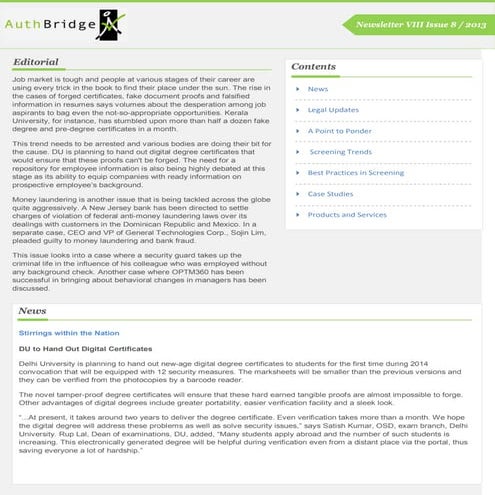 AuthBridge Newsletter Issue 8