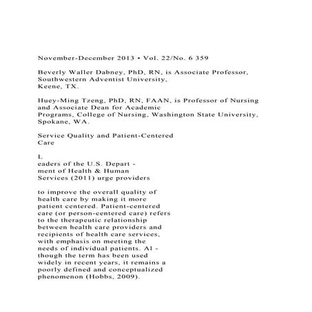 November-December 2013 • Vol. 22No. 6 359Beverly Waller D.docx