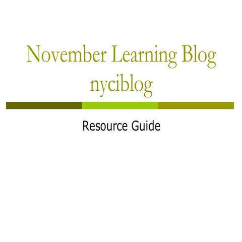 November Learning