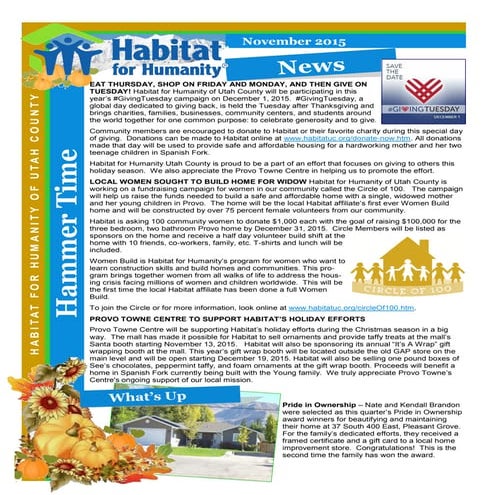 November 2015 hammer time