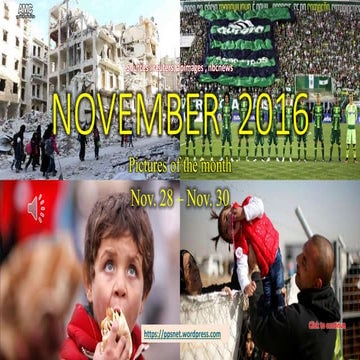 NOVEMBER 2016 - Pictures of the month - Nov.2́8 - Nov.30