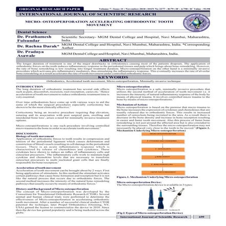 Micro-osteoperforation Accelerating Orthodontic Tooth Movement
