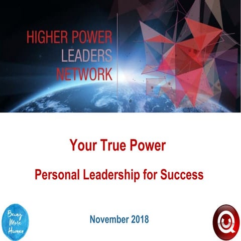 Your true power - Personal leadership for success