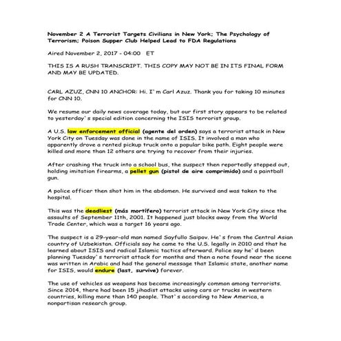 CNN 10 April 25, 2018 Transcript | DOC