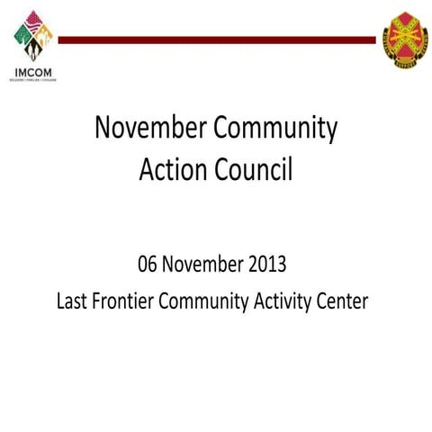 November Community Action Council 6 NOV
