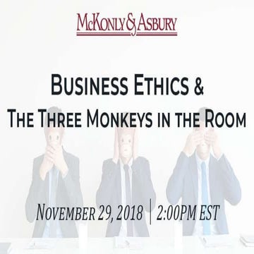 Business Ethics & The Three Monkeys in the Room