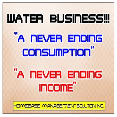 Homebased Water Refilling