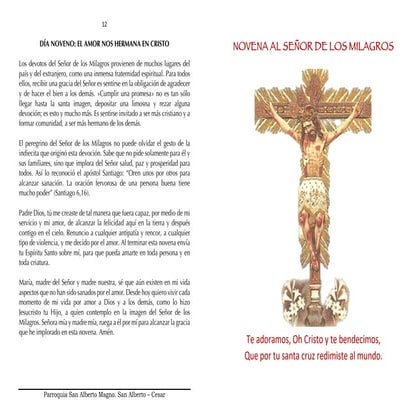 Novena a la Preciosa Sangre de Cristo | PDF