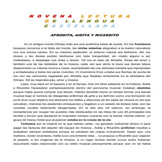 NOVENA LECTURA DE LENGUA CASTELLANA