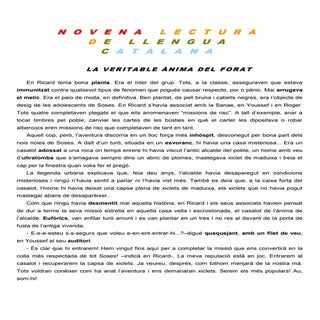 Novena lectura de llengua catalana