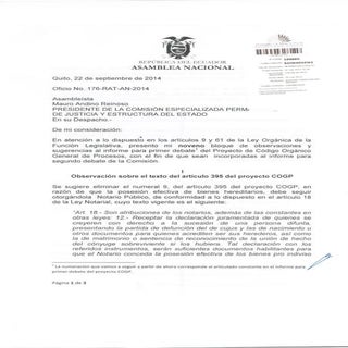 Noveno bloque de observaciones para...