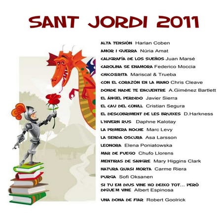 Novetats sant jordi 2011