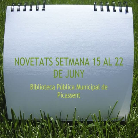 Novetats setmana 15_al_22_de_juny
