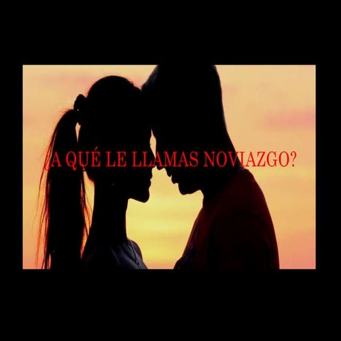 ¿A que le llamas noviazgo?  