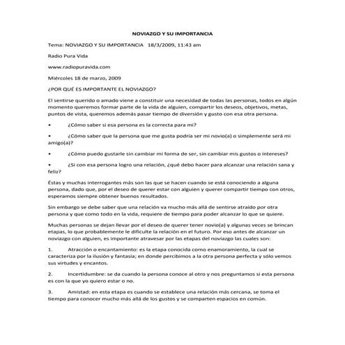 Noviazgo y su importancia