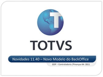 Gestão Contábil - Novo Modelo do Backoffice 11.40