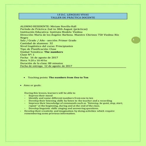 Novillo hall lesson plan 1 primary