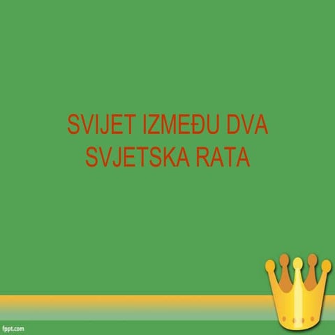 Novi odnosi u europi nakon 1. svjetskog rata