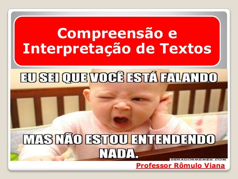Compreensao E Interpretacao De Textos Verbais Nao Verbais E Mistos