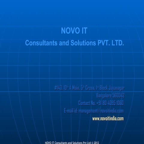 Novo It Corporate Presentation 2012  Updated