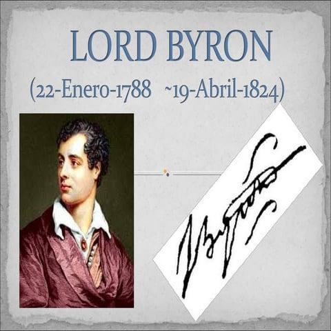 LORD BYRON - Dos poemas de Byron: "No volveremos a vagar" y "Cuando nos separamos"